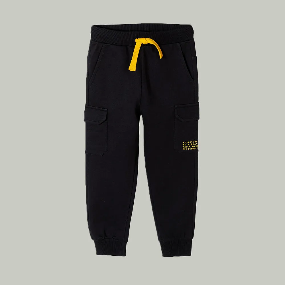 5.10.15 Adventure Time  Cargo Pocket Black Terry Trouser 13021