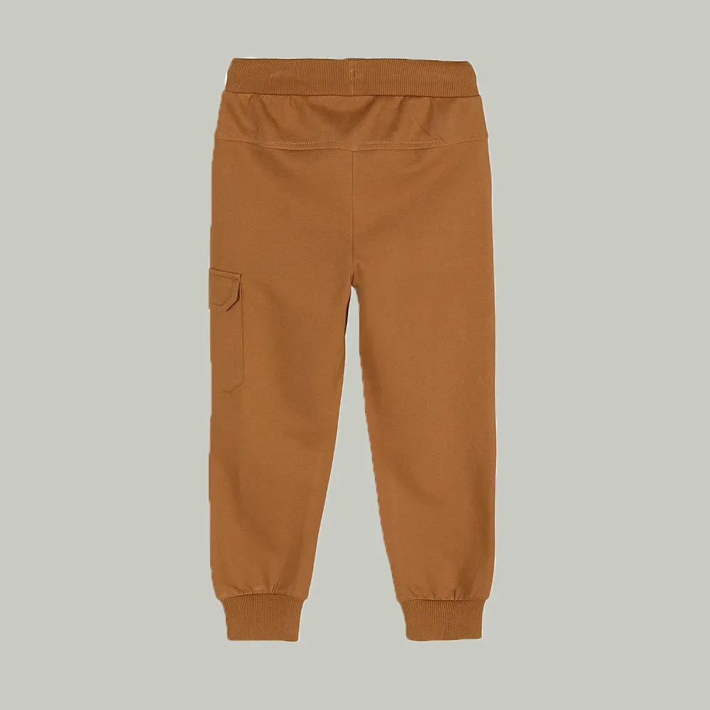 5.10.15 Cargo Pocket Yellow Cord Brown Terry Trouser 12731
