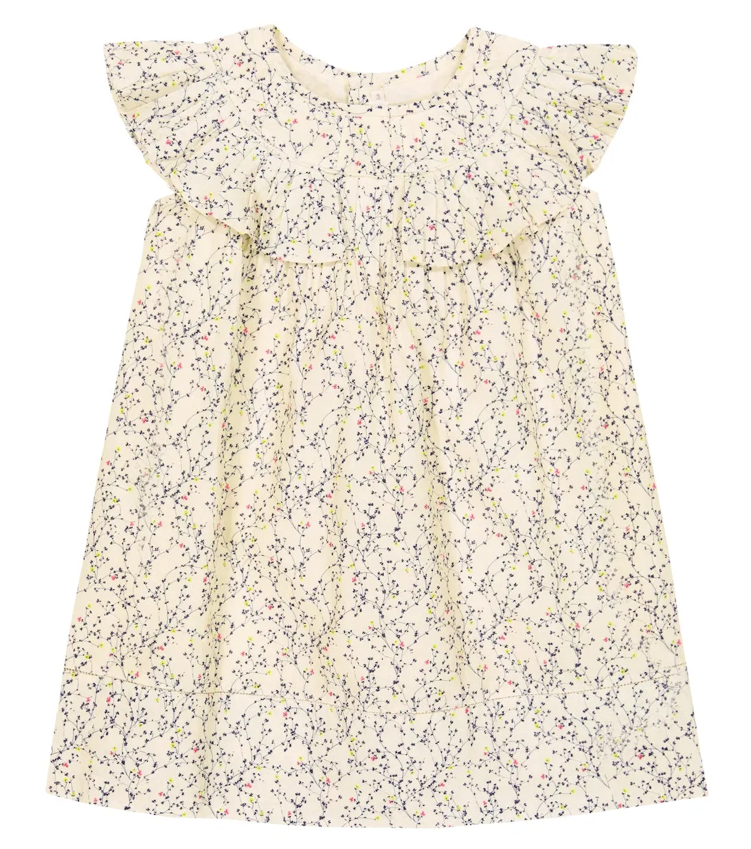 Amber Cotton Dress with Bonpoint Floral Print, Multicolor