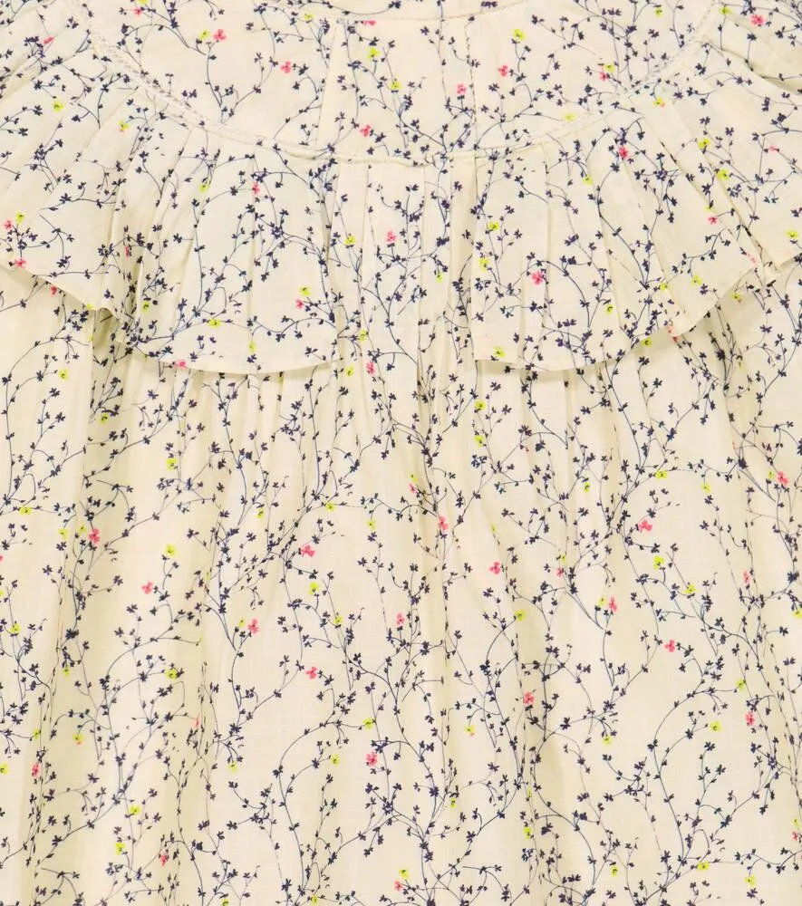 Amber Cotton Dress with Bonpoint Floral Print, Multicolor