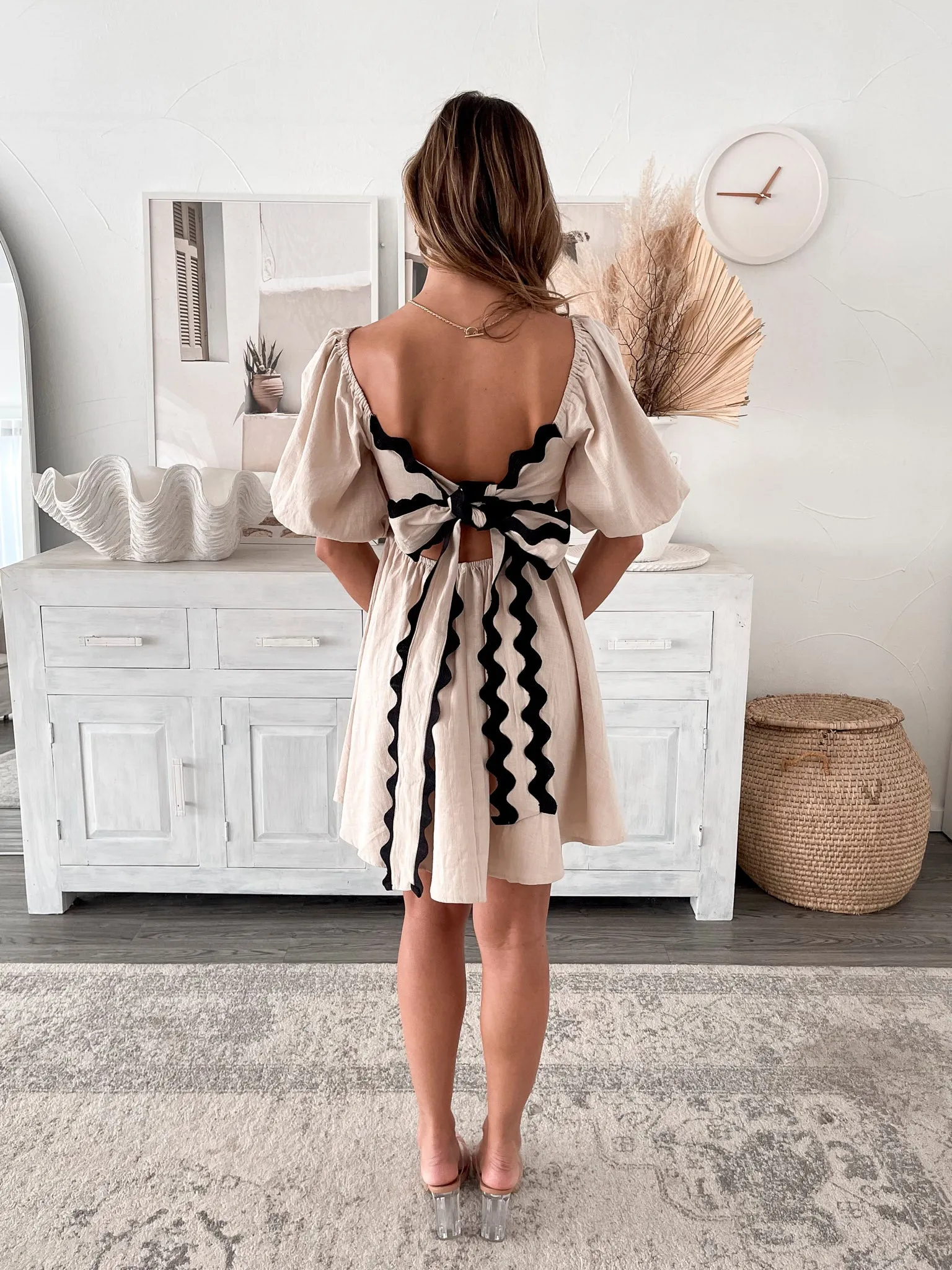 Aminah Dress - Beige Multi