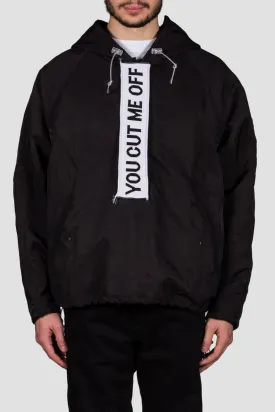Anorak You Cut Me Black White
