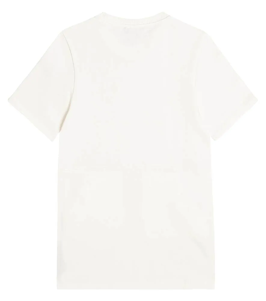 Balmain Cotton Jersey Button Down Dress, White
