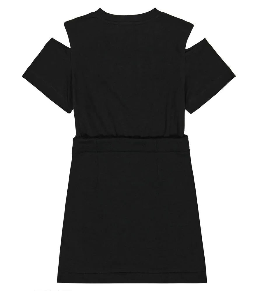 Balmain Cotton Jersey T-Shirt Dress, Black