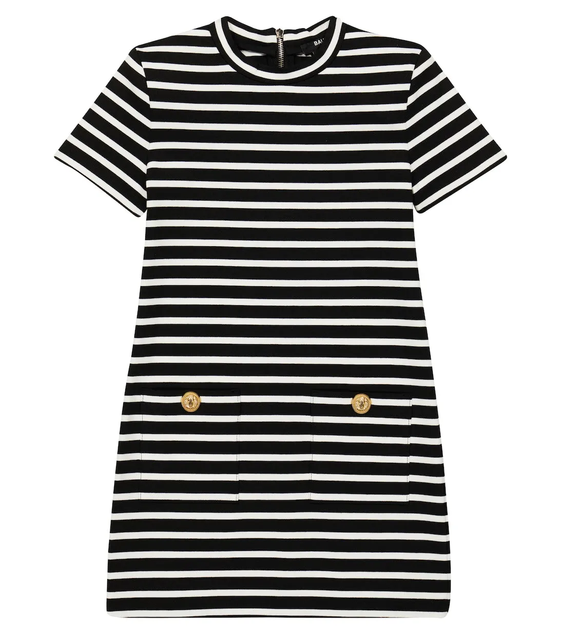 Balmain Striped Jersey Dress, Multicolor