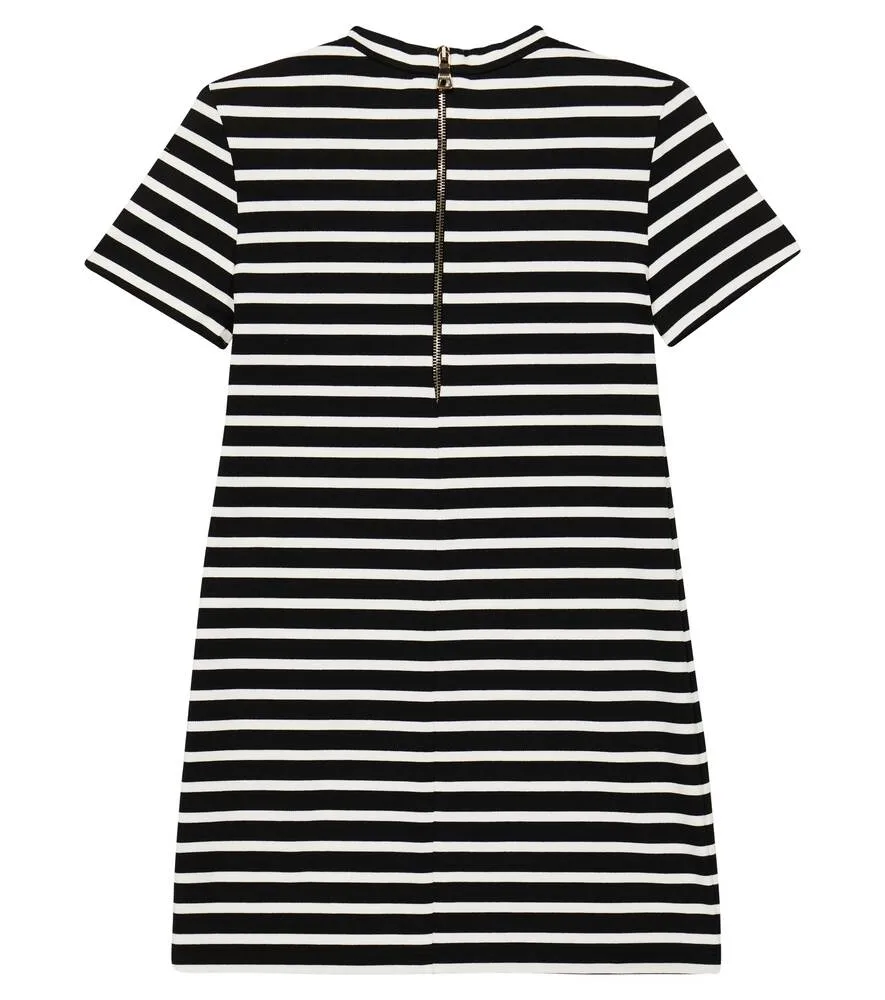 Balmain Striped Jersey Dress, Multicolor