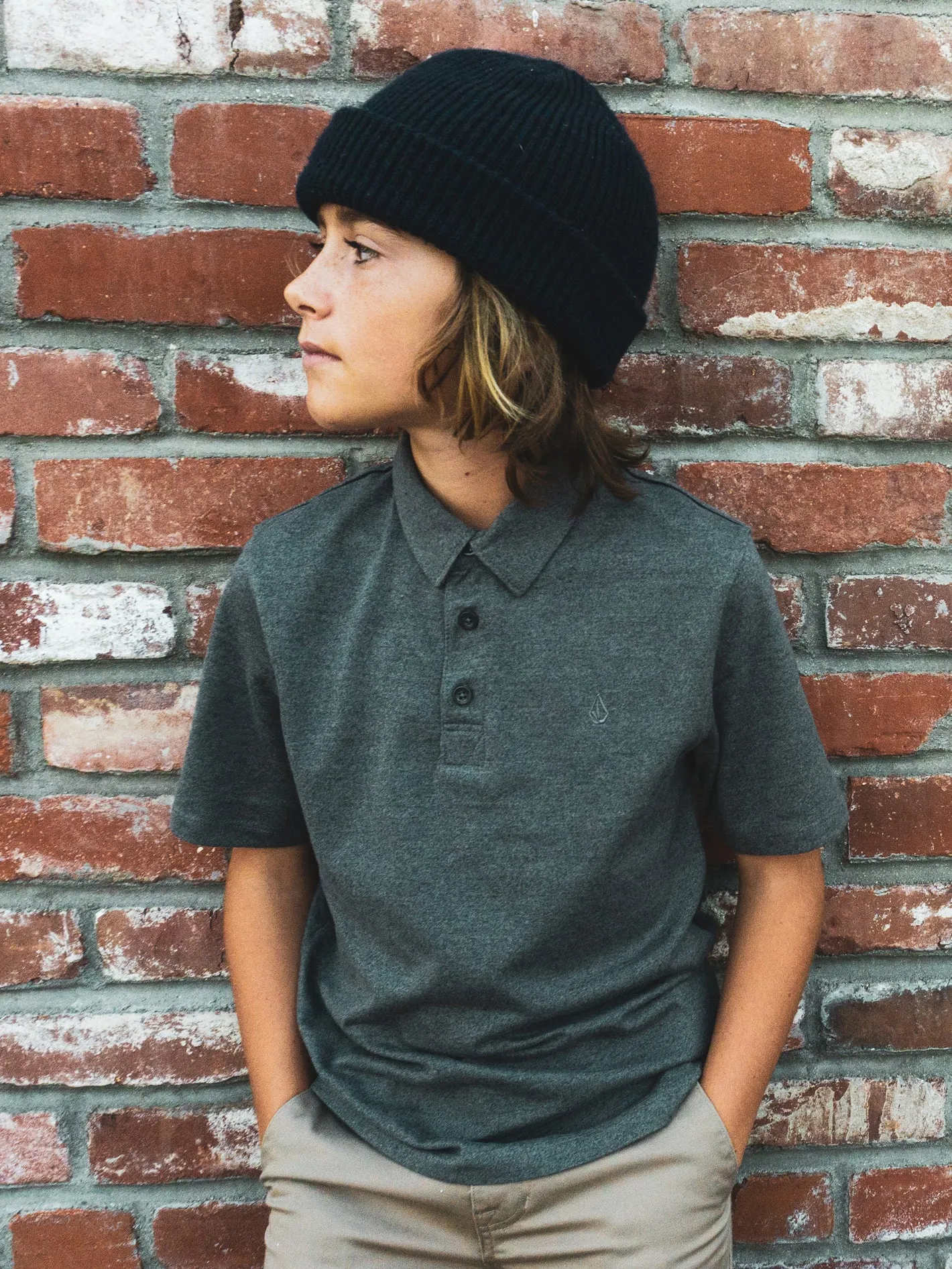 Big Boys Wowzer Polo Short Sleeve Shirt - Stealth