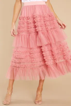 Blissfully Beautiful Pink Midi Skirt