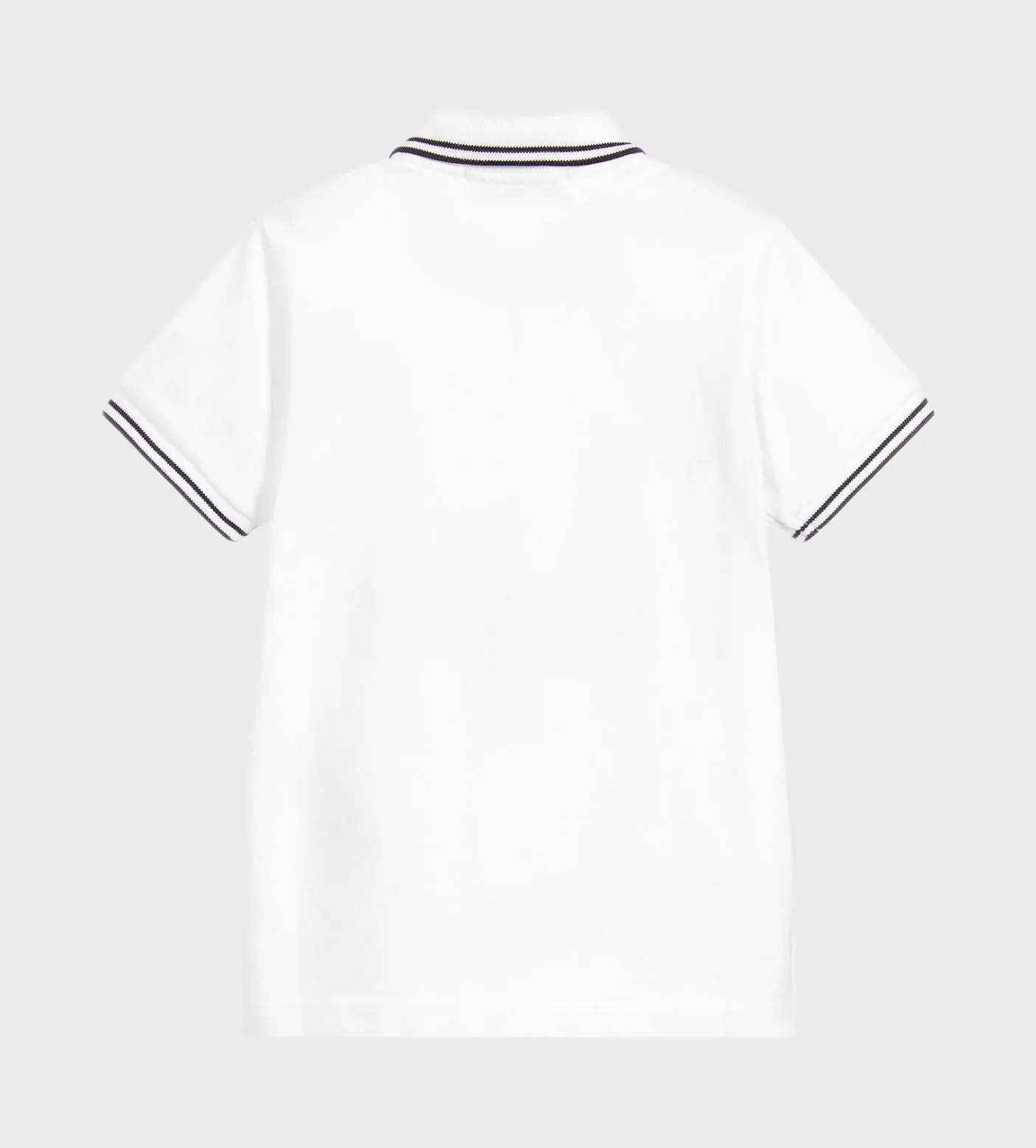 Compass-Patch Polo Shirt White