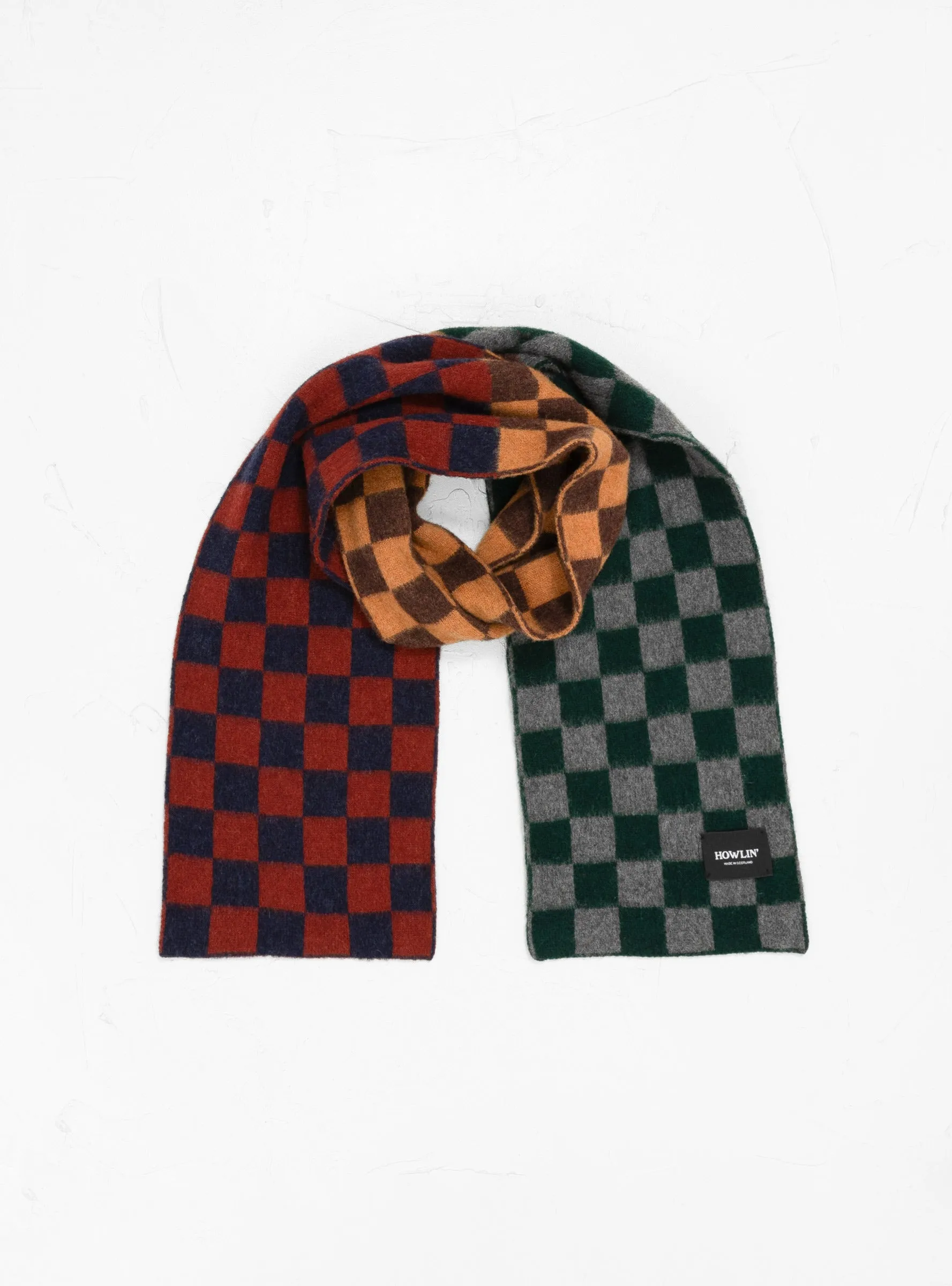 Cosmic Checkerboard Scarf Navy