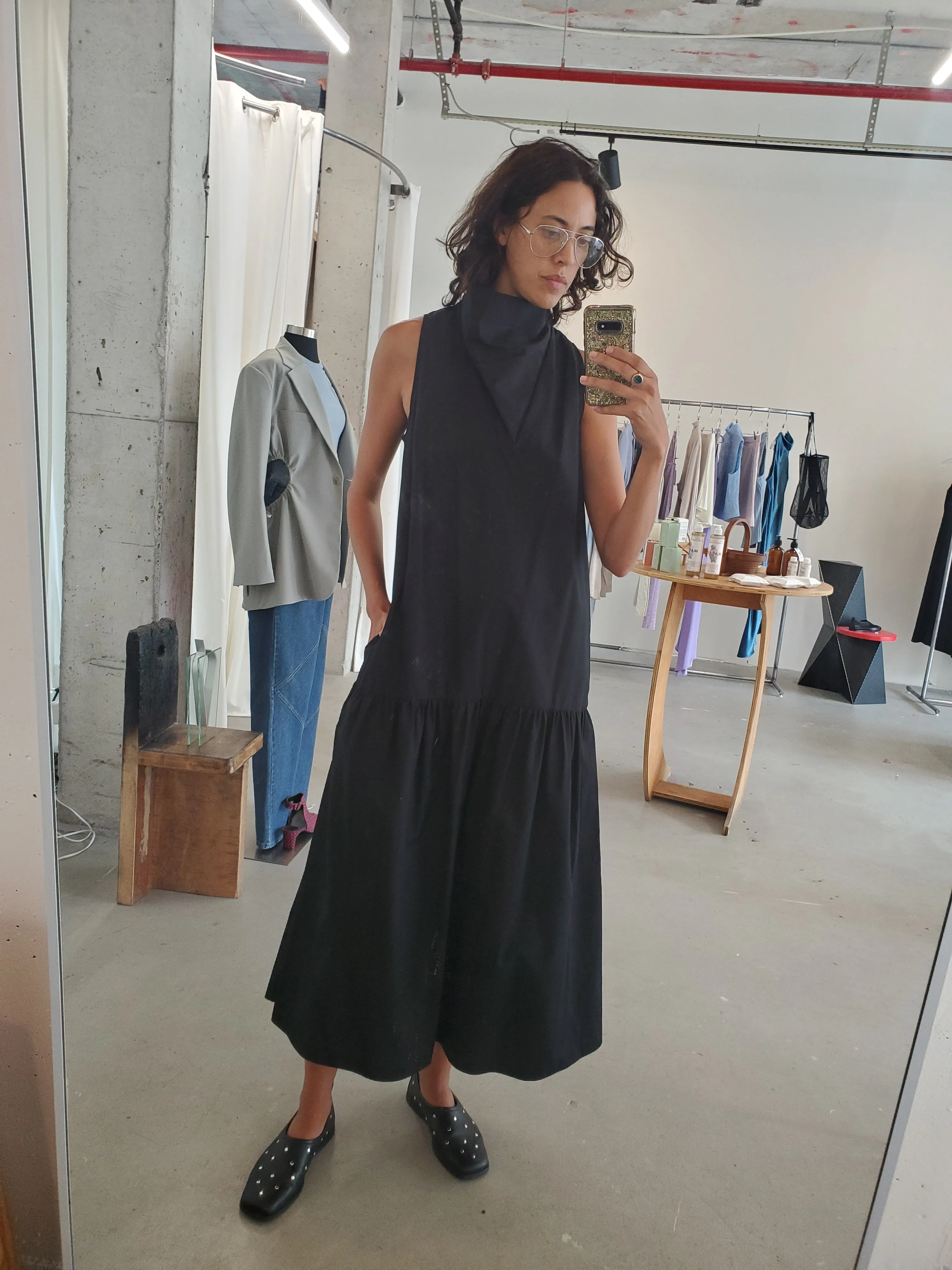 COWL NECK DRESS
