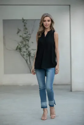 Denim Pants With Ankle Slit