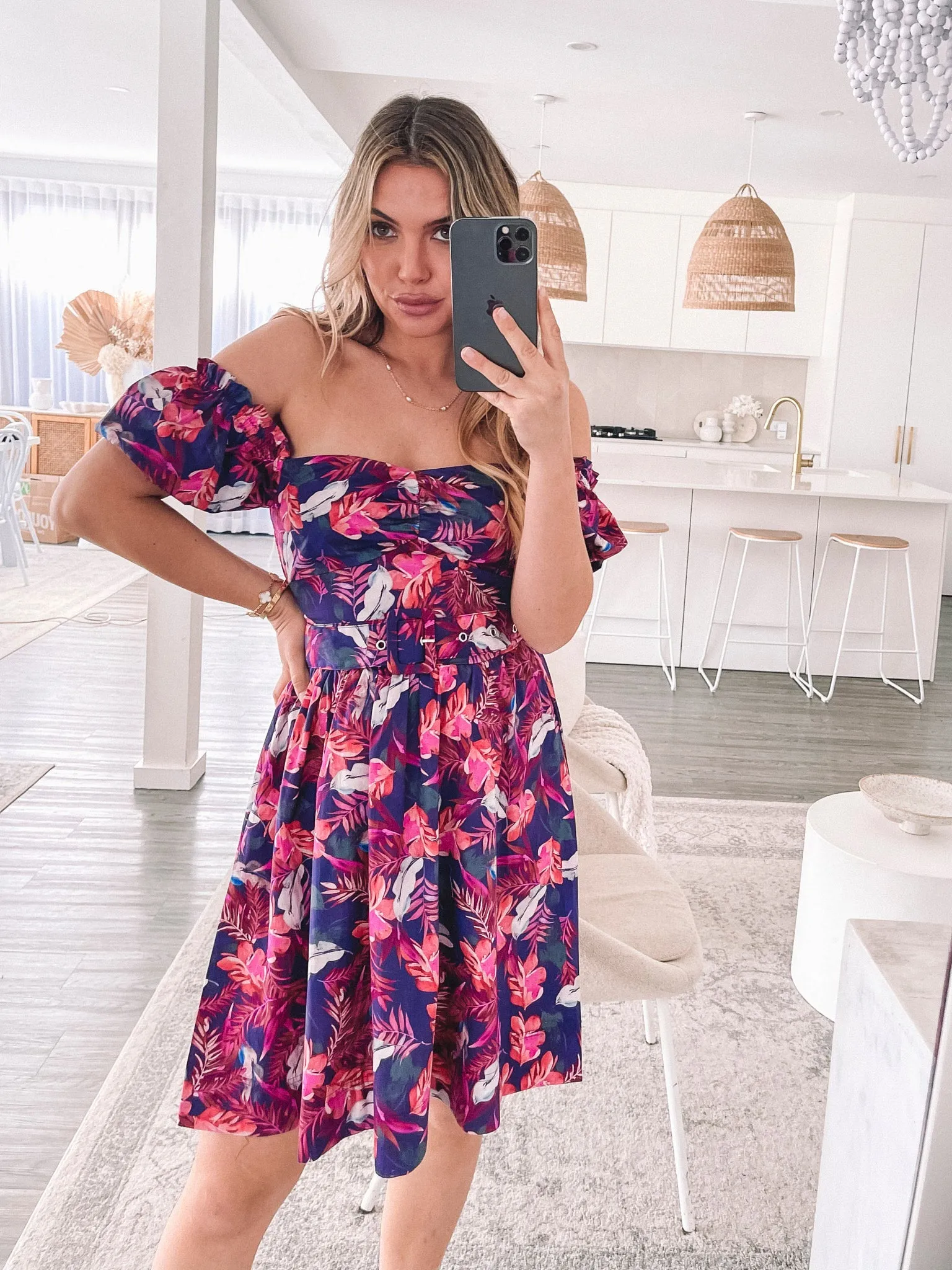 Devira Dress - Purple Rainforest