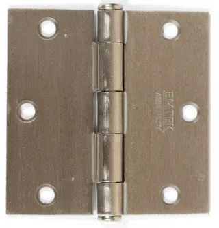 Emtek 91013 Steel Plain Bearing Hinge, 3.5" x 3.5", with Square Corners - Sold in Pairs