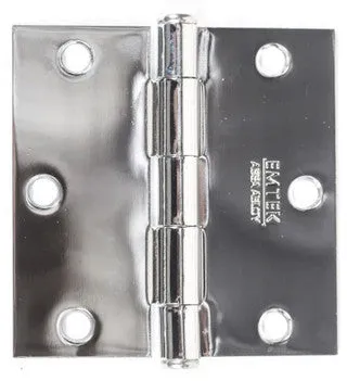 Emtek 91013 Steel Plain Bearing Hinge, 3.5" x 3.5", with Square Corners - Sold in Pairs