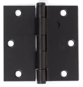 Emtek 91013 Steel Plain Bearing Hinge, 3.5" x 3.5", with Square Corners - Sold in Pairs