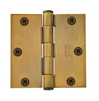 Emtek 91013 Steel Plain Bearing Hinge, 3.5" x 3.5", with Square Corners - Sold in Pairs