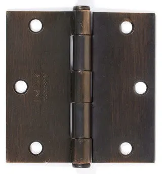 Emtek 91013 Steel Plain Bearing Hinge, 3.5" x 3.5", with Square Corners - Sold in Pairs