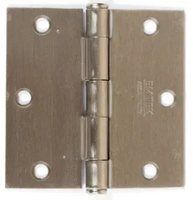 Emtek 91013 Steel Plain Bearing Hinge, 3.5" x 3.5", with Square Corners - Sold in Pairs