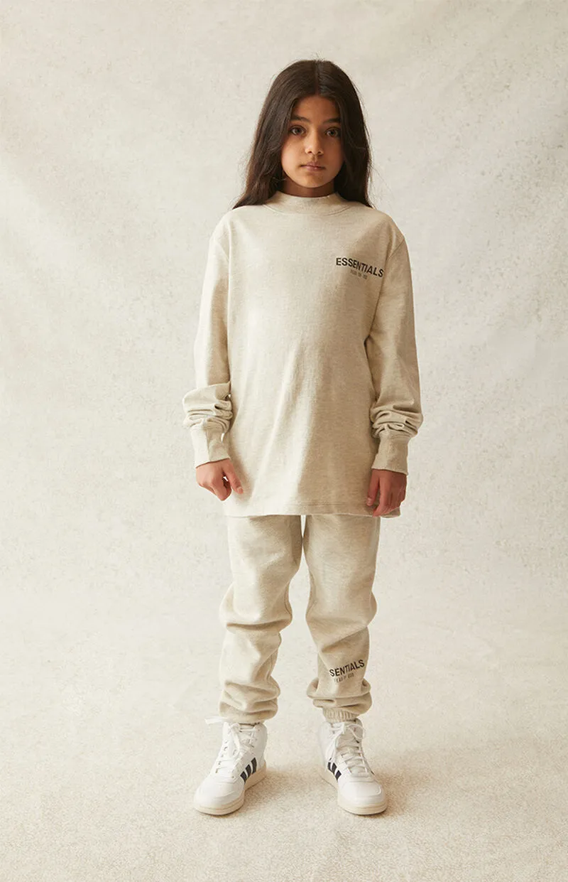 FEAR OF GOD ESSENTIALS SWEATPANTS SS21 LIGHT OATMEAL KIDS/JR