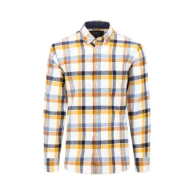 Fynch-Hatton Checked Flannel Shirt 14106030 New Dijon