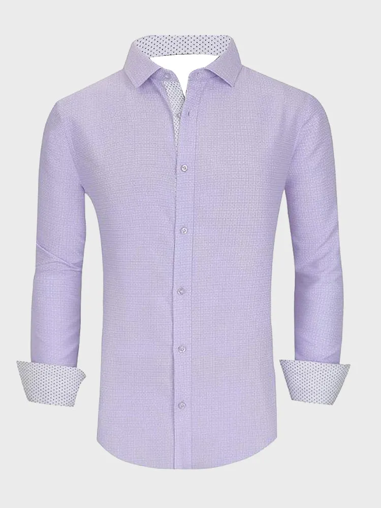 Global Print Contrast Men's Shirt