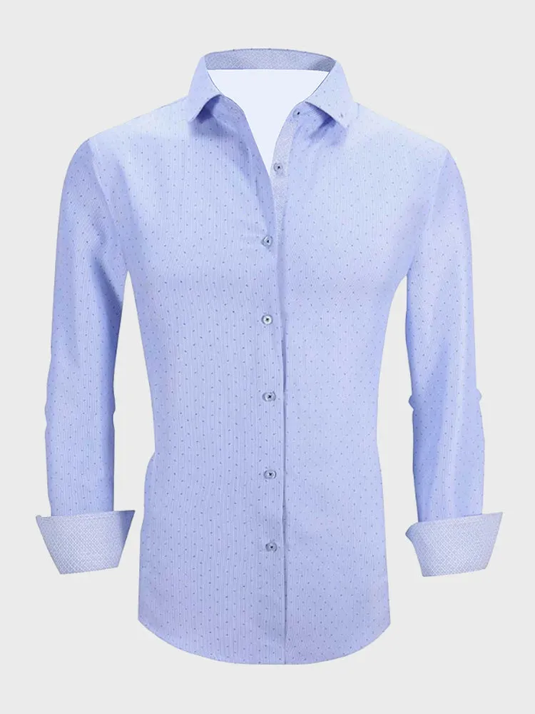 Global Print Contrast Men's Shirt
