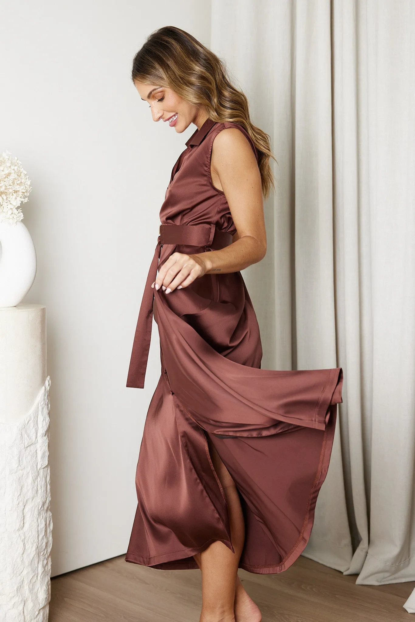 Gwynette Dress - Mocha