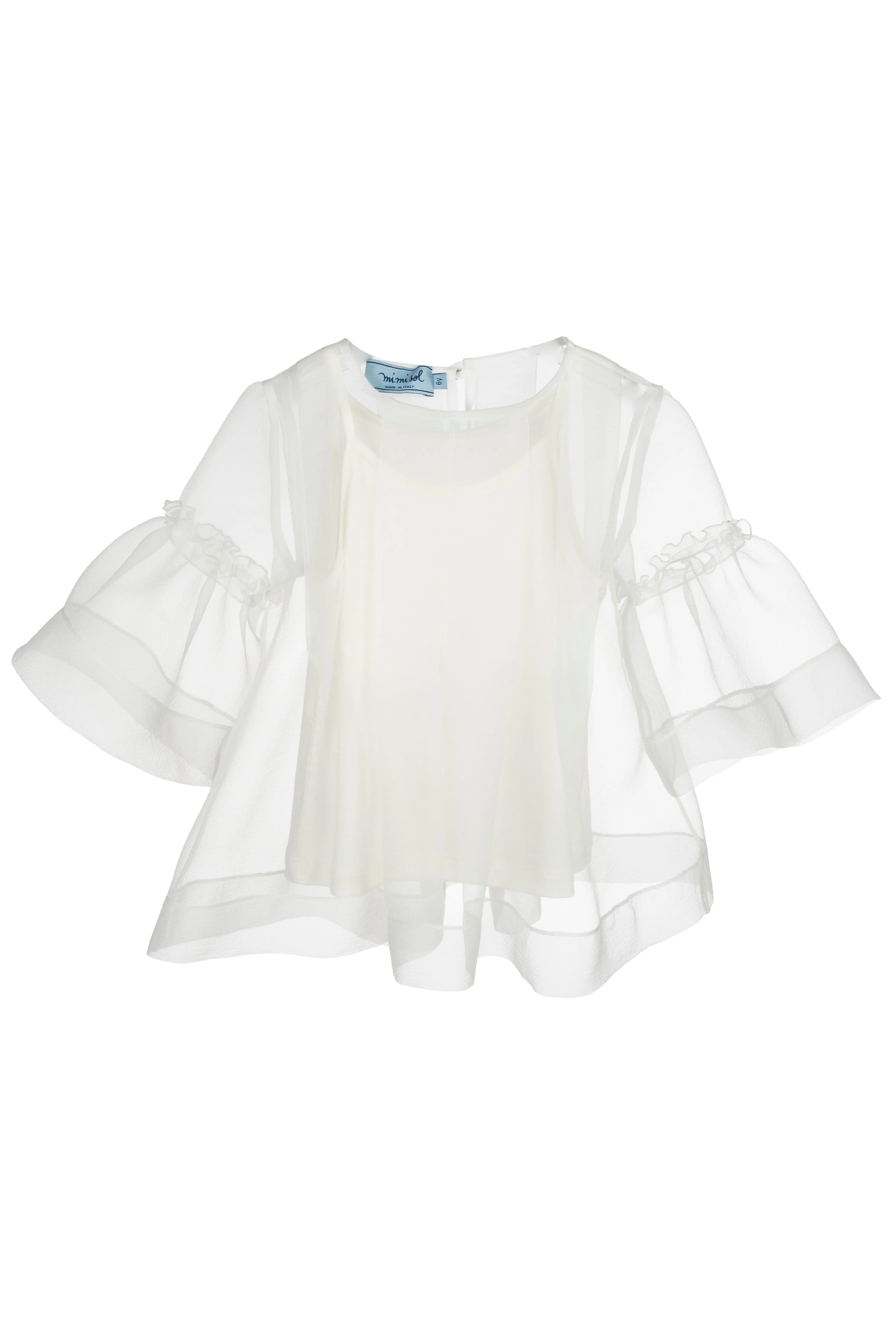 Ivory Organza Blouse with Lining
