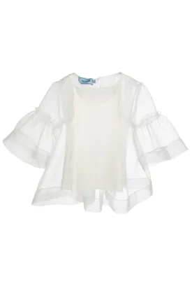 Ivory Organza Blouse with Lining