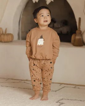Kids Halloween Sets| 2PCS: Relaxed Sweatsuit- Boo and Night Sky | Quincy Mae