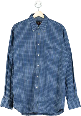 Paul & Shark Blue Checked Shirt UK XL