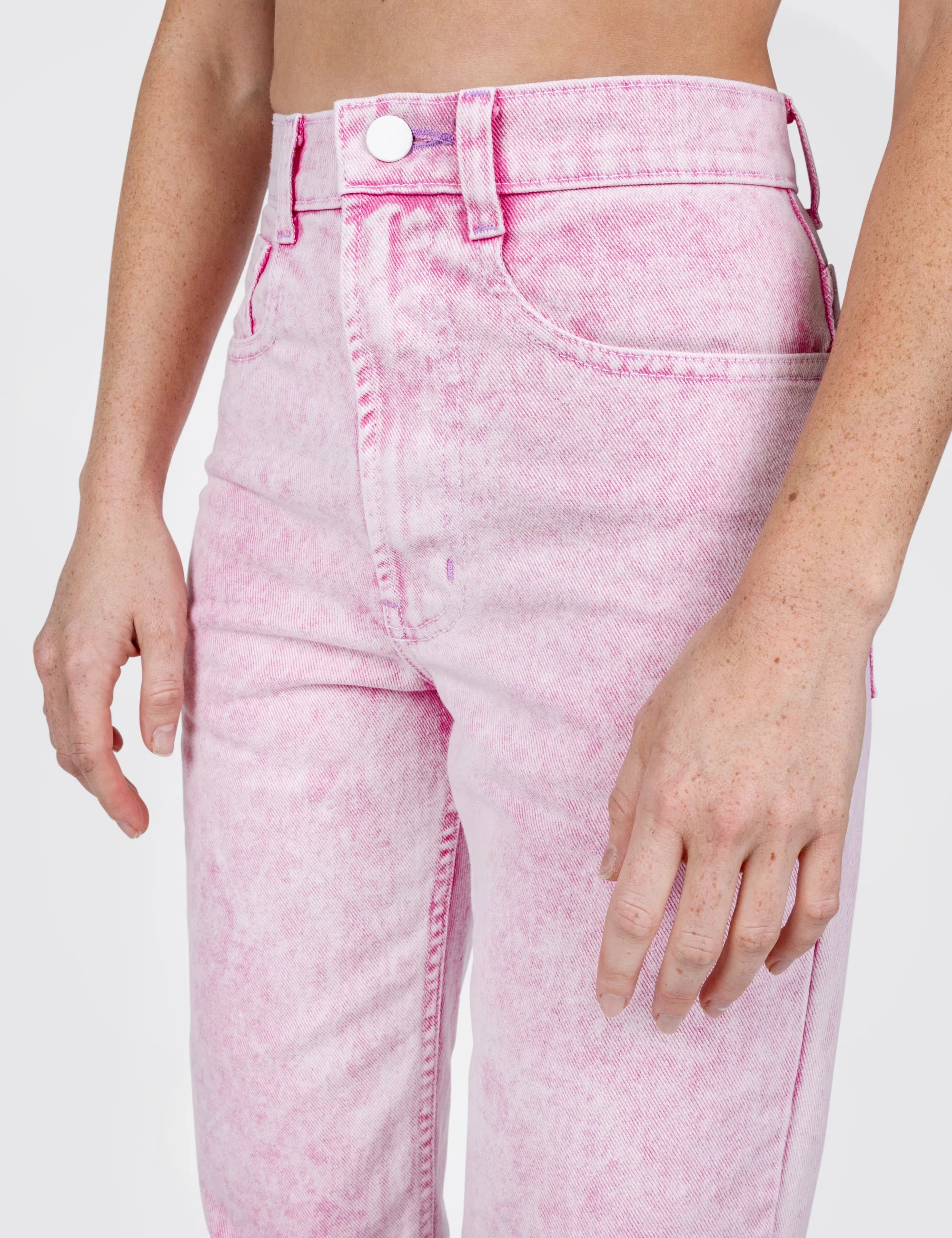 Pink Lemonade Acid Wash Denim Jeans