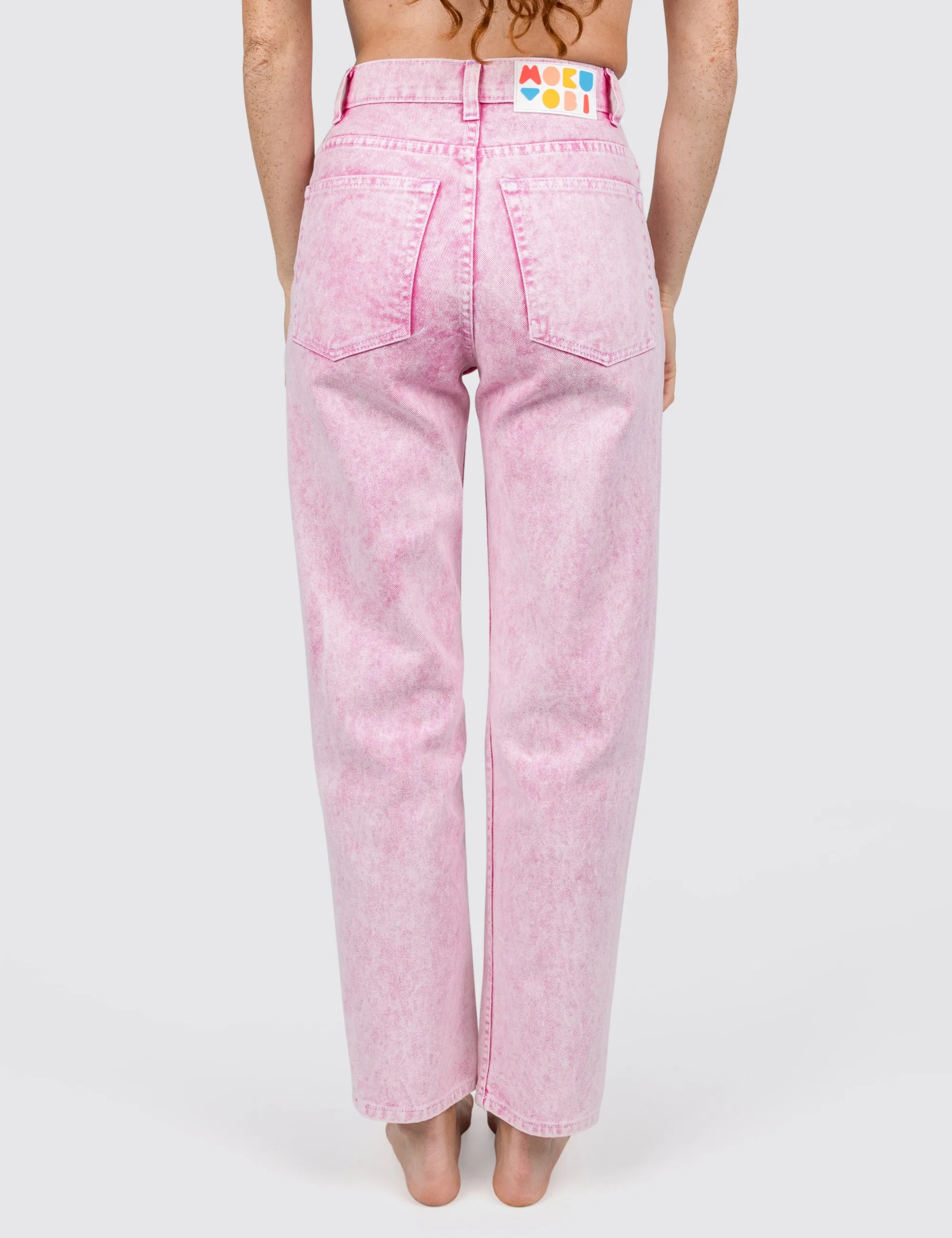 Pink Lemonade Acid Wash Denim Jeans