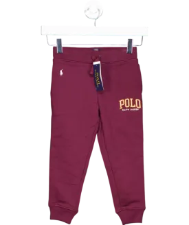 Polo Ralph Lauren Burgundy Embroidered Polo Logo Joggers 4 Years