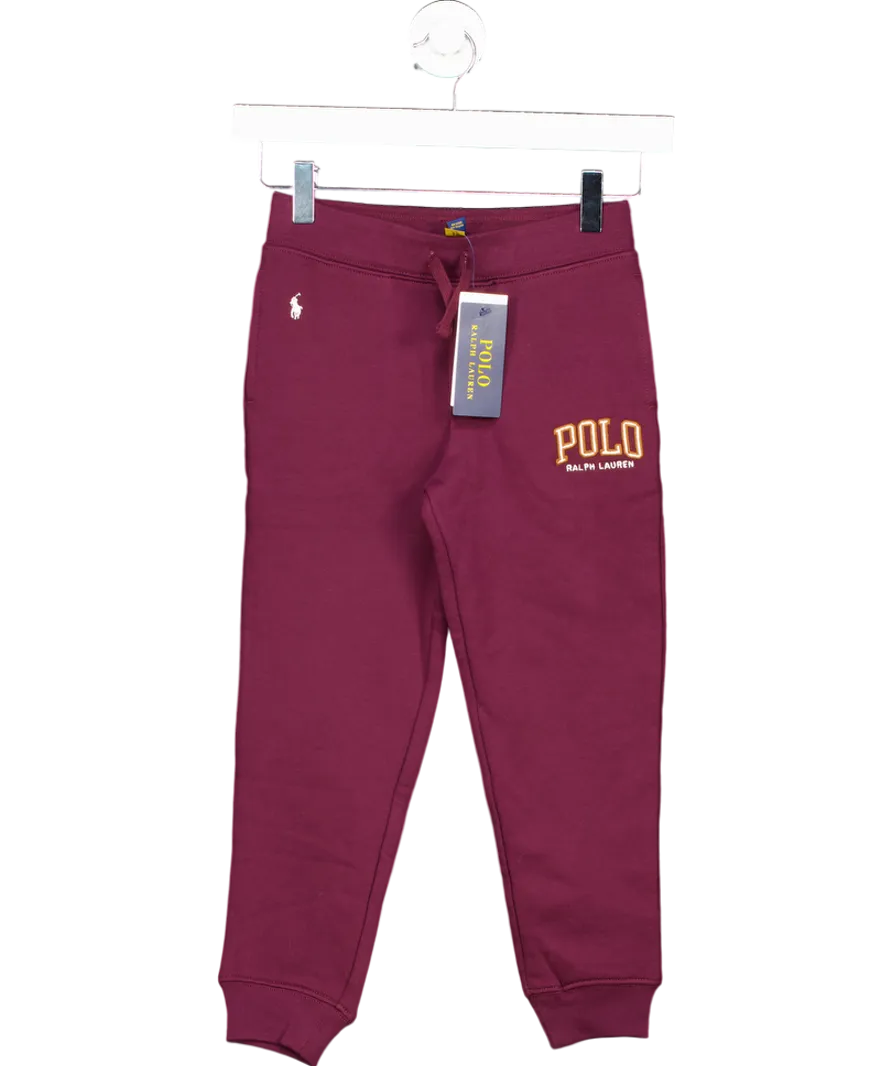 Polo Ralph Lauren Red Embroidered Polo Logo Joggers 7 Years