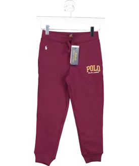 Polo Ralph Lauren Red Embroidered Polo Logo Joggers 7 Years