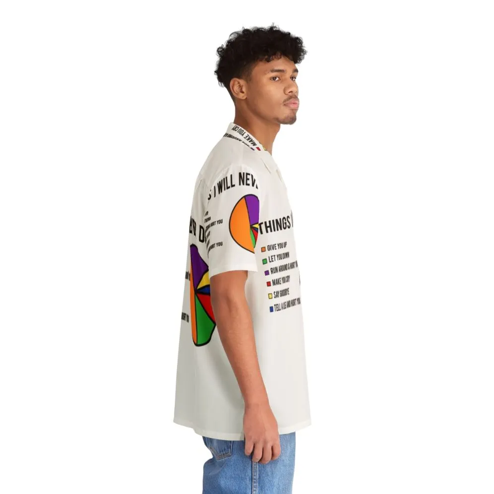 "Never Gonna Give You Up" Hawaiian Shirt