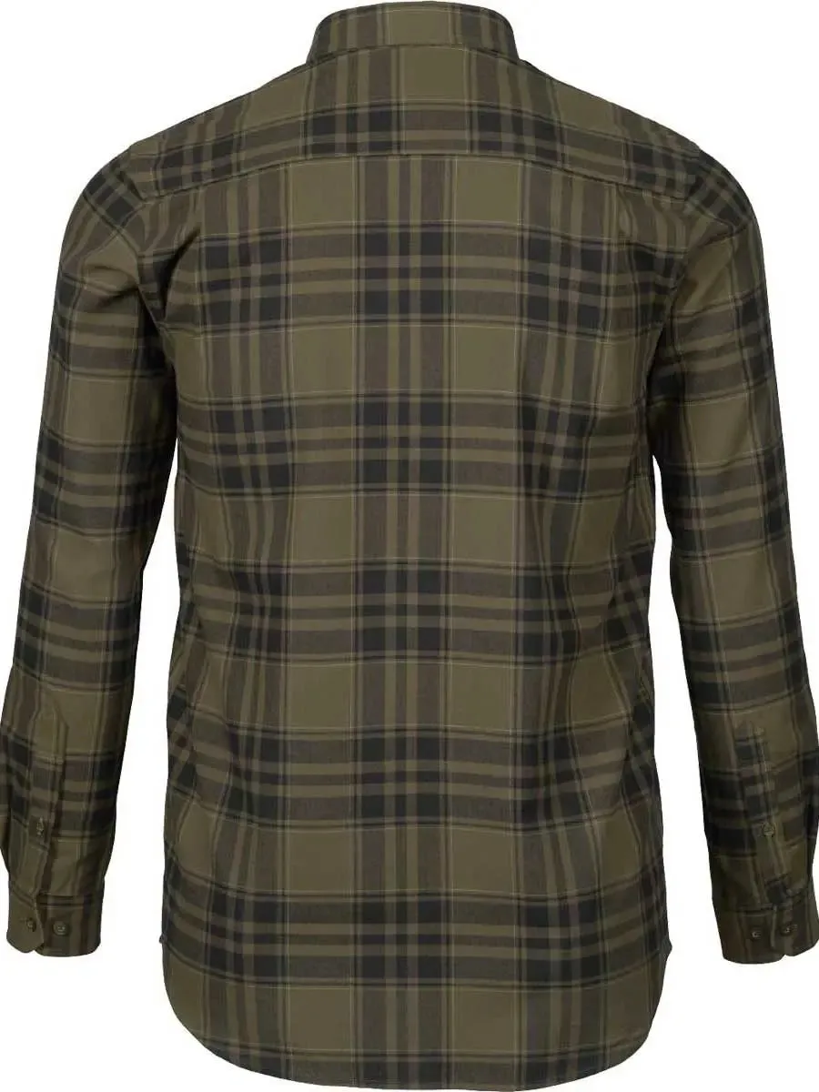 SEELAND Highseat Shirt - Mens 100% Cotton - Hunter Green Check