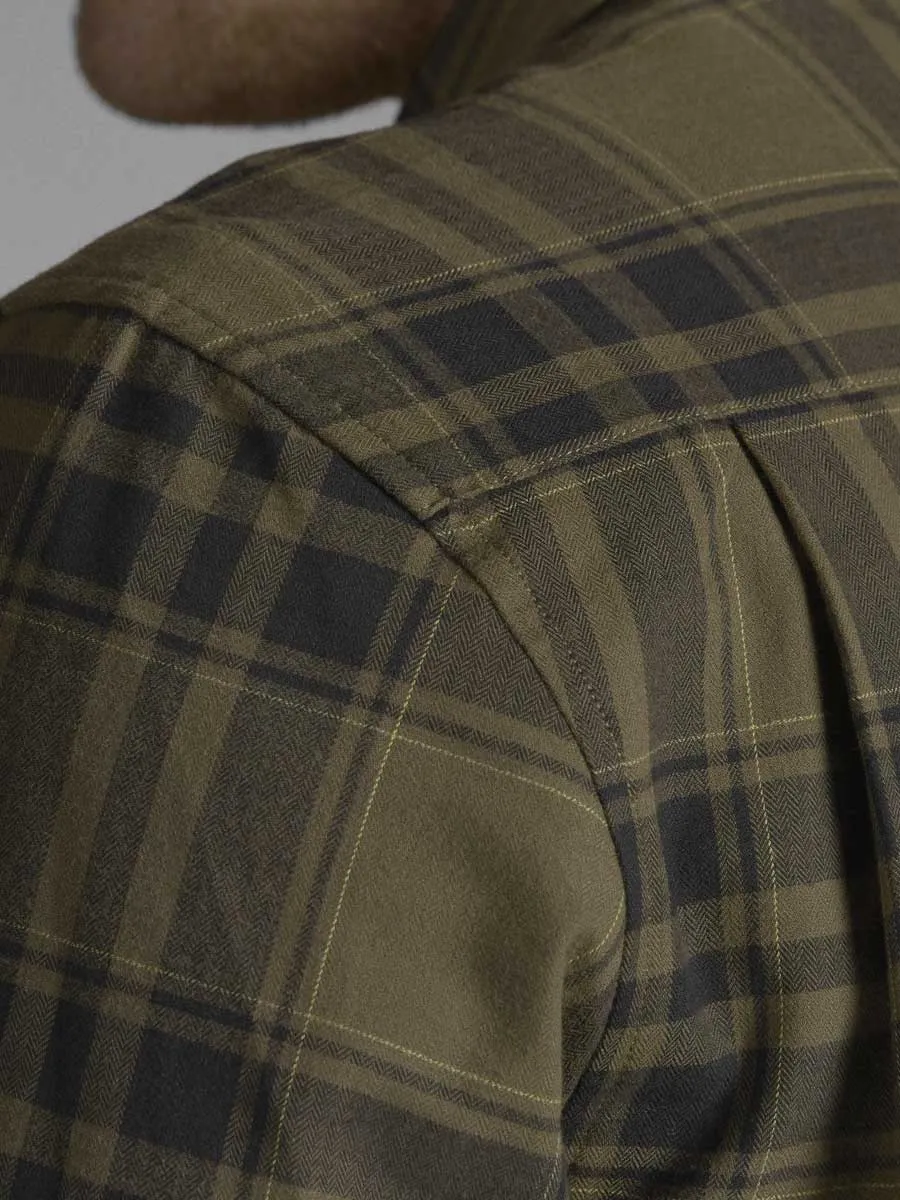 SEELAND Highseat Shirt - Mens 100% Cotton - Hunter Green Check