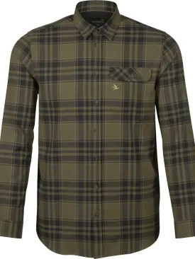 SEELAND Highseat Shirt - Mens 100% Cotton - Hunter Green Check