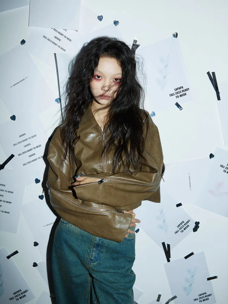 Short wide style cool jacket【s0000006331】