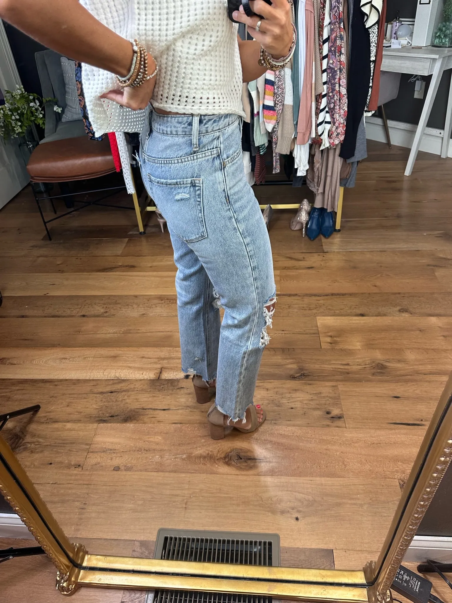 The Mallory Distressed Mom Jean