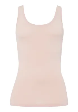 Touch Feeling Round Neck Tank Top | Peach Whip 71814-2311