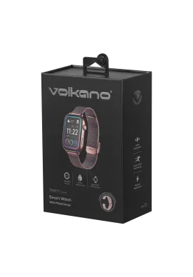 Volkano Trinity series Smartwatch with Metal Mesh strap - Gold
