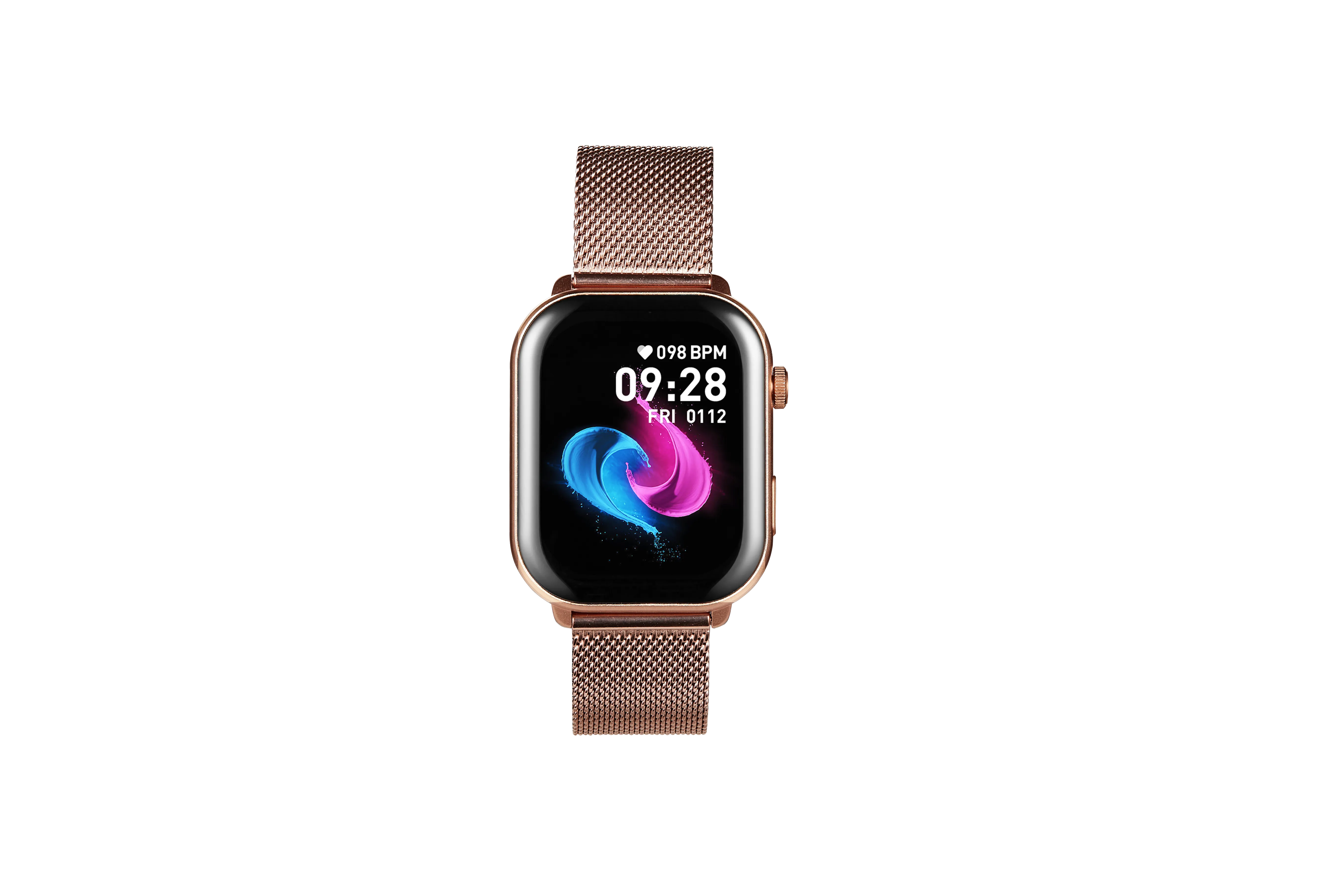 Volkano Trinity series Smartwatch with Metal Mesh strap - Gold