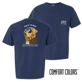 ZBT Comfort Colors Short Sleeve Navy Patriot Retriever Tee