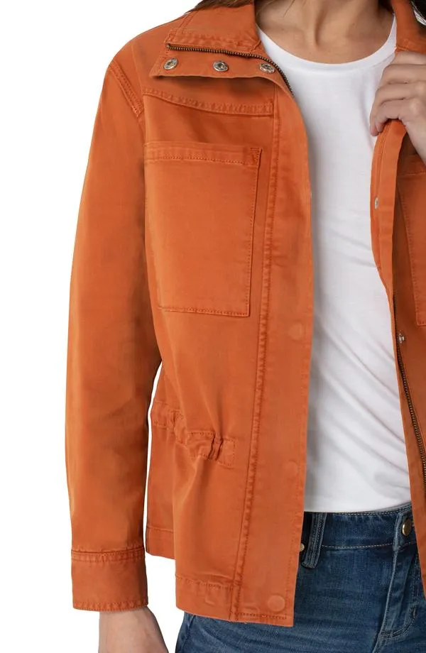 Zip Front Anorak Jacket - Curry Spice
