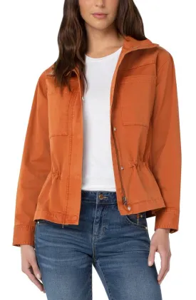Zip Front Anorak Jacket - Curry Spice